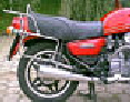   CX500 Tourer mit Auspuff
