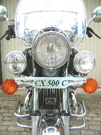 Zum vergr��ern klicken  Lightbar + Chopperscheibe CX500C